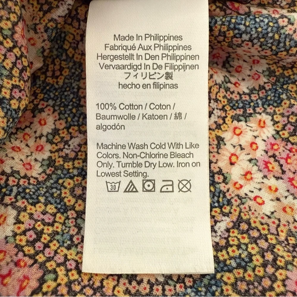 J. Crew Collection Tie-Sleeve Button-Front Top in Ratti Prism Floral - Picture 14 of 17
